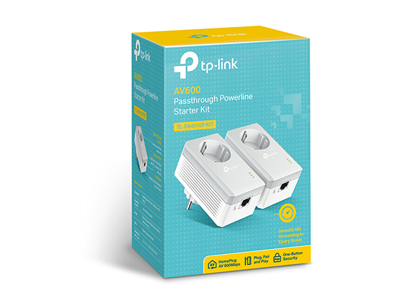 Kit adaptateur CPL AV600 - TP-Link TL-PA4010PKIT - Avec prise intégrée