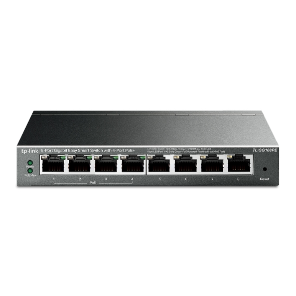 8-Port Gigabit Easy Smart Switch  mit 4-Port PoE+ 1