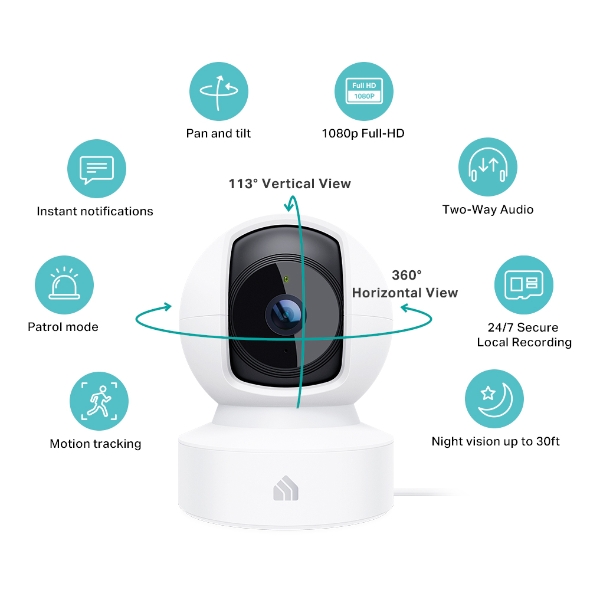 tp link kasa indoor pan tilt smart security camera ec70