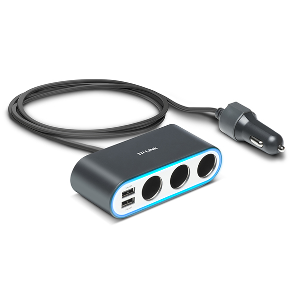 CP250, 3-Port-Zigarettenanzünder-Netzteil mit 2-Port-USB-Ladegerät