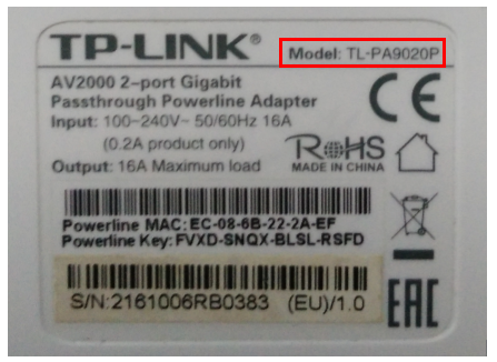 How to find the model number of your TP-Link device