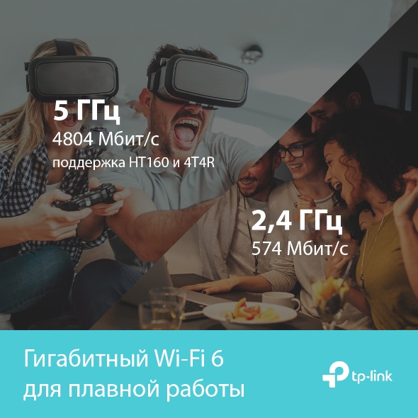 AX5400 Беспроводной двухдиапазонный маршрутизатор Wi-Fi 6 12
