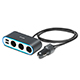 Adaptateur allume-cigare 3 ports avec chargeur USB 2 ports 2