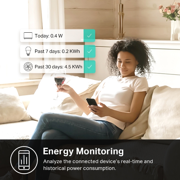 Kasa Smart Plug Mini with Energy Monitoring, Smart Home Wi-Fi Outlet Works  with Alexa, Google Home & IFTTT, Wi-Fi Simple Setup, No Hub Required