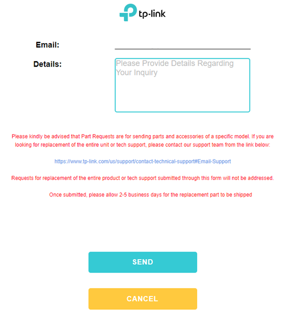 How to Request a Part on the TPLink Warranty Portal