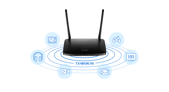 Modem Gpon Wifi Fibra Optica Tp-link Tx W6961n 300 Mbps