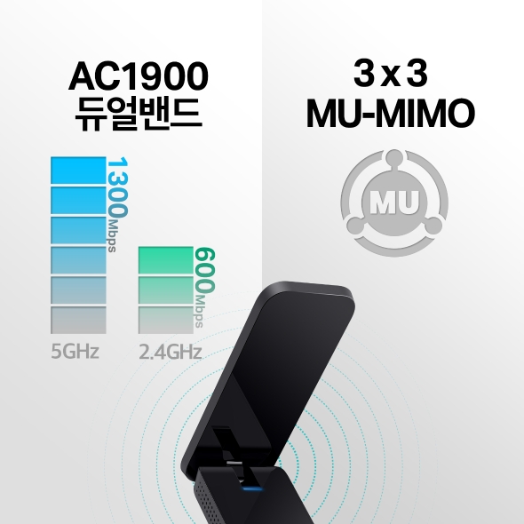 AC1900 하이게인 무선 듀얼 밴드 USB 어댑터 5