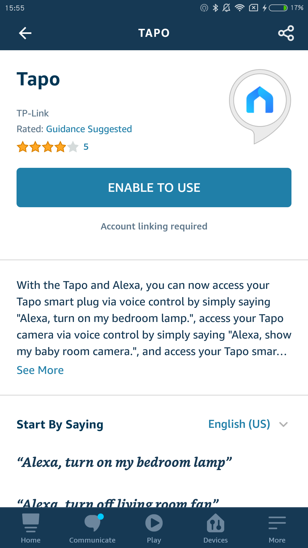 TP-Link Tapo Prise Connectu00e9e WiFi, compatible avec Alexa