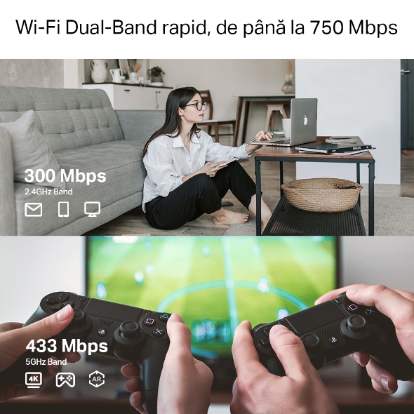 Range Extender Wi-Fi AC750 | Tehnologie OneMesh™ 6