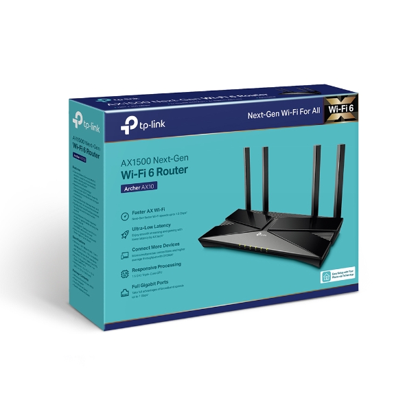 Archer Ax10 Ax1500 Wi Fi 6 Router Tp Link