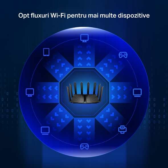Router Wi-Fi 6 Tri-Band AX6600 cu Tehnologie OneMesh™ 6
