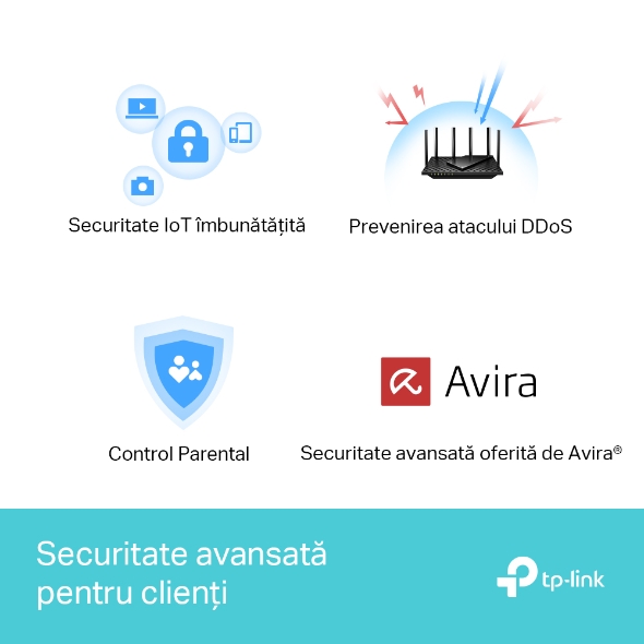 Router Wi-Fi 6 Dual-Band AX5400 cu Tehnologie OneMesh™ 6