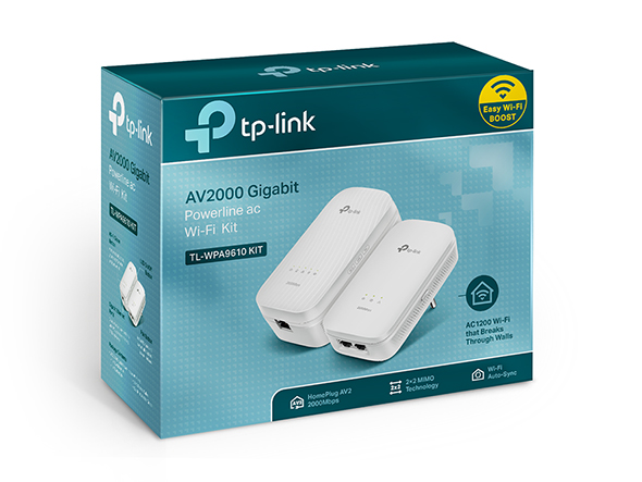 TL-WPA9610 KIT, Pack de 2 CPL AV2000 Gigabit + WiFi AC 1200