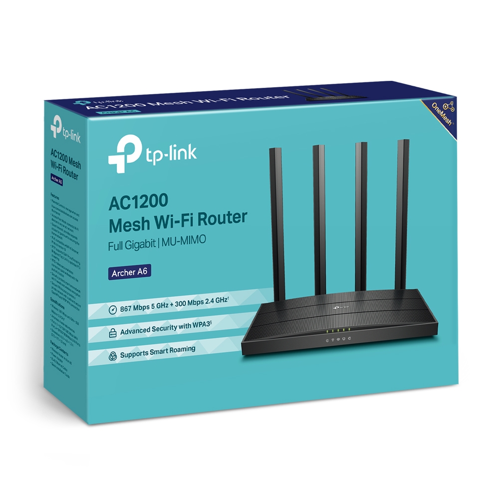 Archer A6 AC1200 Wireless MU MIMO Gigabit Router TP Link Canada