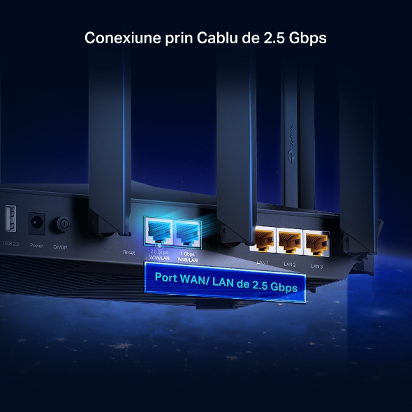 Router Wi-Fi 6 Tri-Band AX6600 cu Tehnologie OneMesh™ 7