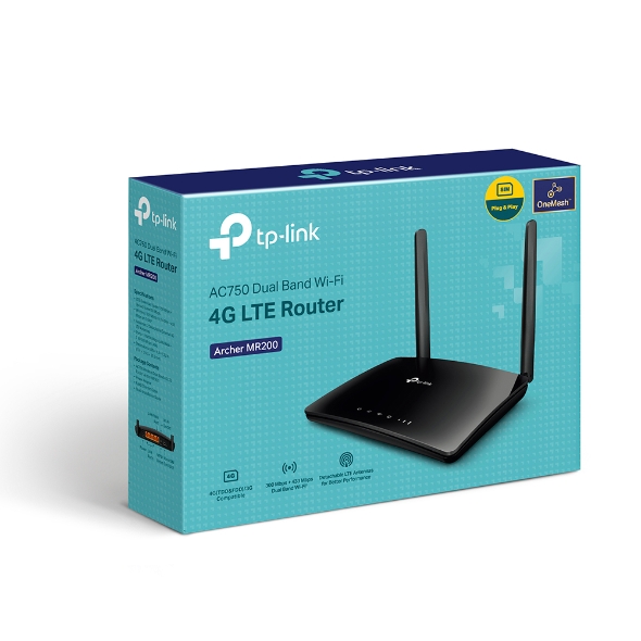 TP-LINK ARCHER MR200 AC750 Wireless Dual Band 4G LTE Router