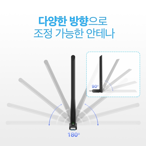 AC1300 하이 게인 듀얼 밴드 USB 무선 랜카드 7
