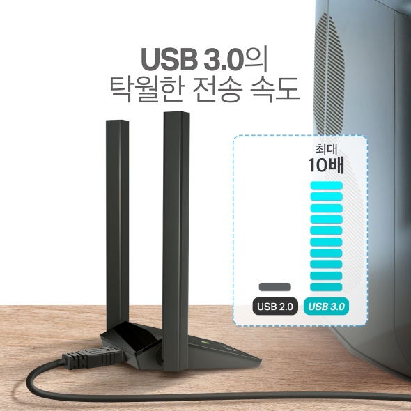AC1300 듀얼 안테나 하이 게인 USB 무선 랜카드 5