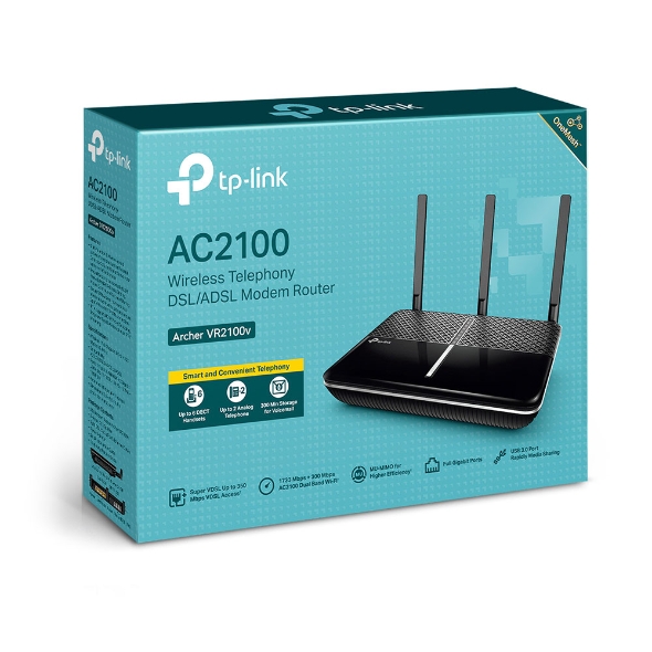 Archer VR2100v  Modem Routeur VDSL/ADSL WiFi AC2100 Téléphonie