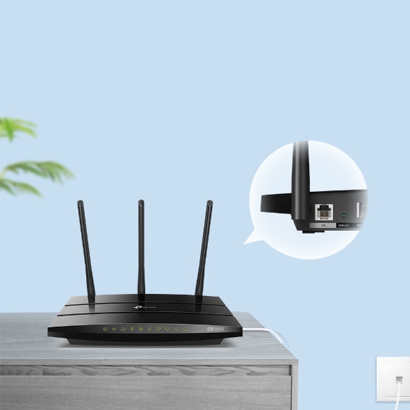 TP-LINK ARCHER VR400 - Modem-routeur Wifi VDSL/ADSL AC1200 — TECLAB