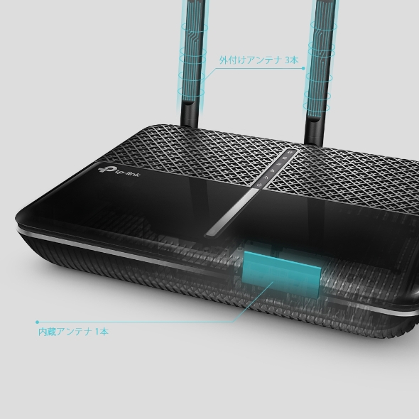 AC2600 MU-MIMO  ギガビット無線LANルーター 1733Mbps+800Mbps 6