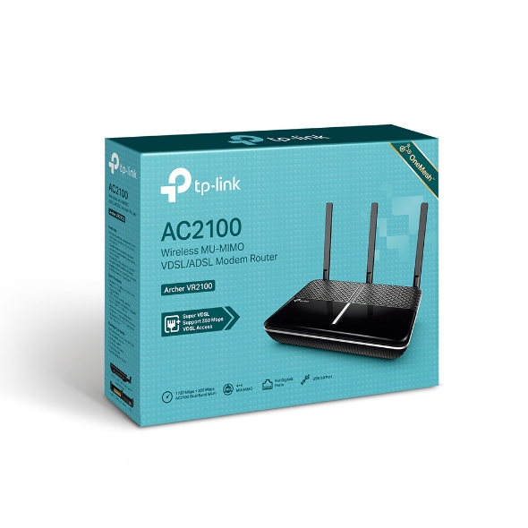 Archer VR2100 | AC2100 Wireless MU-MIMO VDSL/ADSL Modem Router