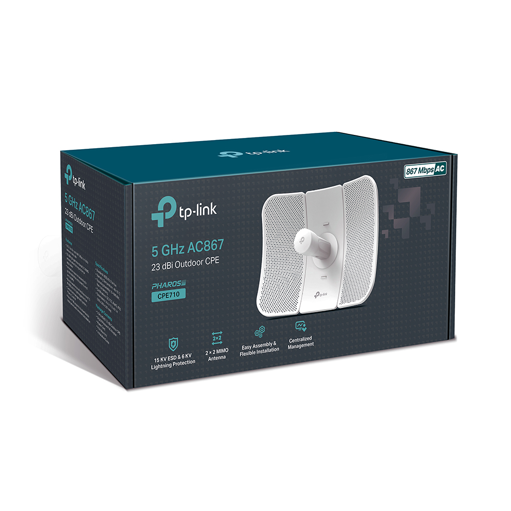 CPE710 | 5GHz AC 867Mbps 23dBi アウトドア CPE | TP-Link 日本