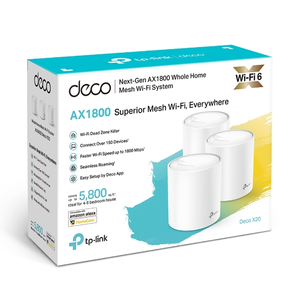 10,790円tp-link deco x20 ax1800 3ユニット Wi-Fiシステム