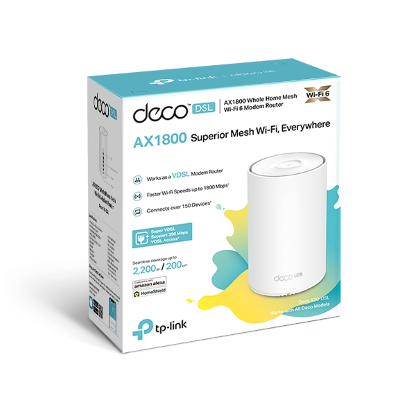 Deco X20-DSL | AX1800 VDSL Whole Home Mesh WiFi 6 Gateway Deco X20-DSL | AX1800 VDSL Whole Home Mesh WiFi 6 Gateway