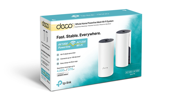 TP-LINK Deco P9 (2-pack) - Sistema Wi-Fi de malla híbrida para todo el  hogar AV1000