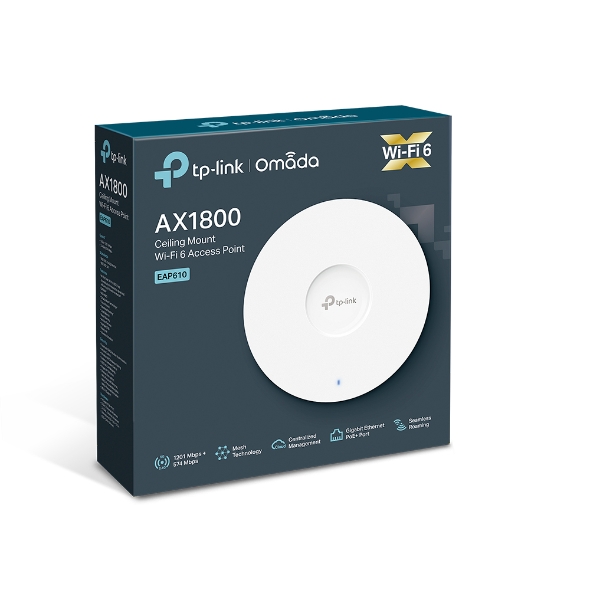 TP-LINK AX1800 Wireless Dual Band Ceiling Mount Access Point (EAP610) - The  source for WiFi products at best prices in Europe 