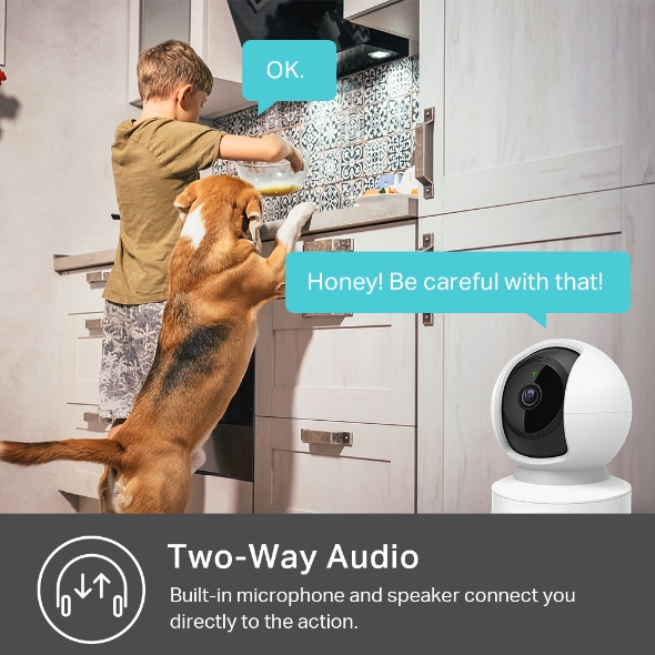 Kasa Indoor Pan/Tilt Smart Security Camera, 1080p HD Dog Camera,2.4GHz with  Night Vision,Motion Detection for Baby and Pet Monitor, Cloud & SD Card