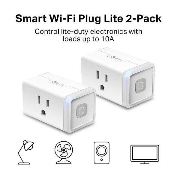 Kasa Smart Wi-Fi Plug by TP-Link (2-Pack) - Control your Devices from  Anywhere, No Hub Required, (HS100 KIT) 