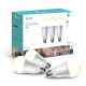 Kasa Smart Wi-Fi LED Light Bulb - White, 3-Pack 3