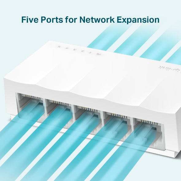 TP-Link Litewave 5 Port Gigabit Ethernet Switch | Desktop Ethernet Splitter  | Plastic Case | Unshielded Network Switch | Plug & Play | Fanless Quiet 