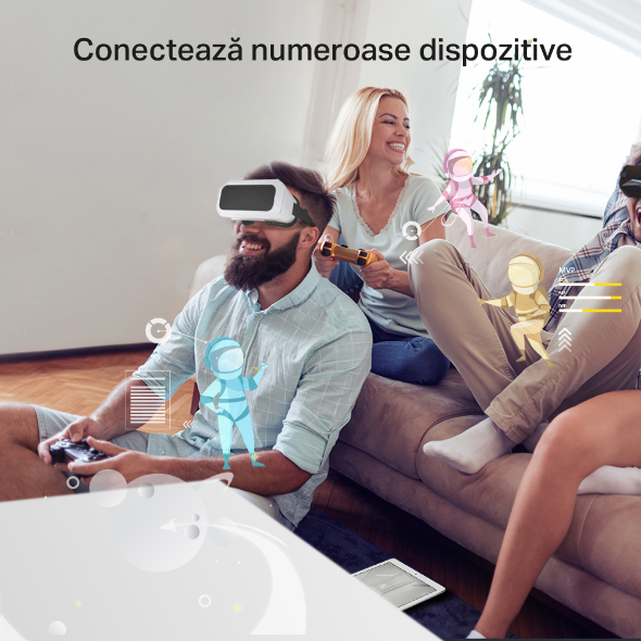 Router Wi-Fi 6 Dual-Band AX6000 cu Tehnologie OneMesh™ 4