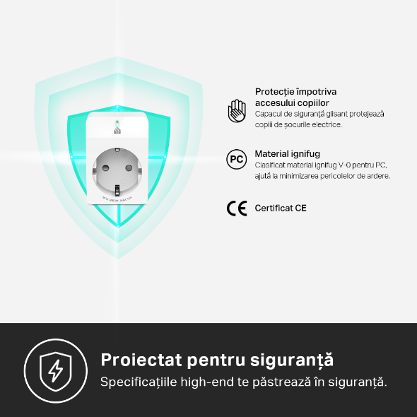 Kasa Mini Priză Wi-Fi Smart cu monitorizarea consumului de energie 7