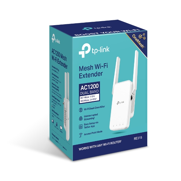 TP-Link, AC1200 WiFi Range Extender, Up to 1200Mbps, Dual Band WiFi  Extender, Repeater, Wifi Signal Booster, Access Point, Easy Set-Up