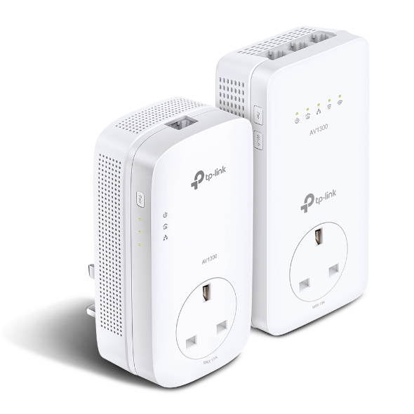 AV1300 Gigabit 電力線HomePlug  AC Wi-Fi 拓展器套裝 1