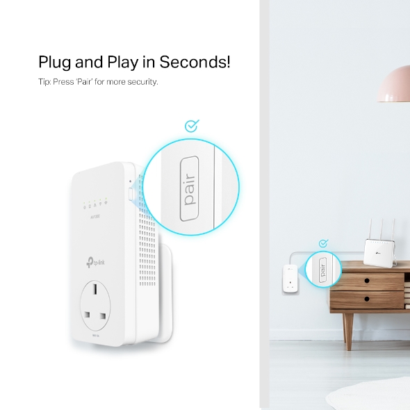 AV1300 Gigabit Passthrough Powerline ac Wi-Fi Extender 6