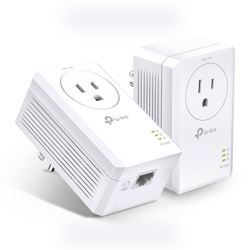 TLPA7017P KIT AV1000 Gigabit Passthrough Powerline Starter Kit TPLink