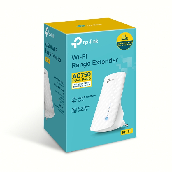 RE190, Extensor de Red Wi-Fi AC750