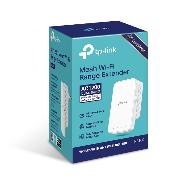 TP-Link RE300 AC1200 Repetidor de WiFi inteligente (Amplificador de WiFi,  One Mesh con smart Roaming, Doble banda high speed Auvimax Digital Chitre,  Herrera, Panama. Ventas de computadora, laptop, celular, redes y accesorios.