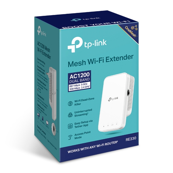 RE330, Range Extender OneMesh Wi-Fi AC1200