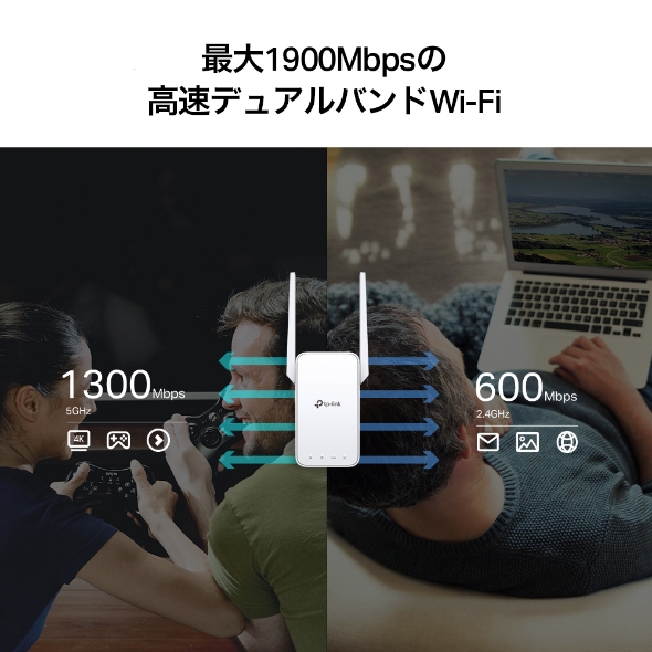 AC1900 無線LAN中継器 7