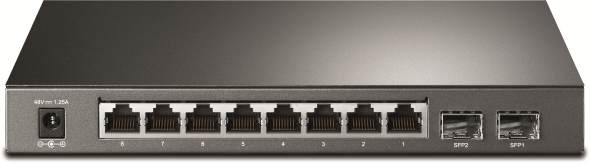 T1500G-10PS | JetStream 8-Port Gigabit Smart PoE Switch with 2 SFP