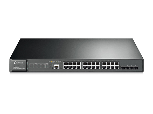 JetStream 24-Port Gigabit L2 Managed PoE+ Switch with 4 SFP Slots 1