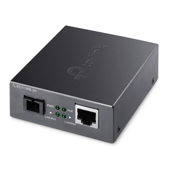 10/100Mbps WDM Media Converter with 1-Port PoE 1