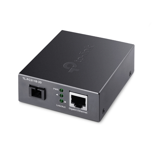 Media Converter Gigabit WDM SingleMode Simplex 20 km 1