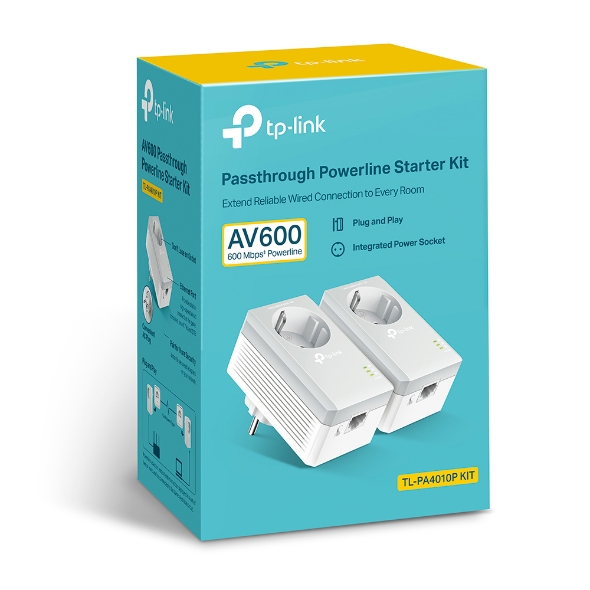 Adaptateur Ethernet CPL 600 MBits TP-Link TL-PA4010P KIT (Lot de 2)